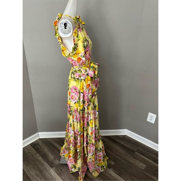 Borgo de Nor Tatiana Teired Silk Halter Gown US 12 $1272 - Picture 11 of 12